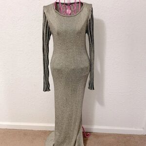 Romeo and Juliet couture gold maxi gown size large